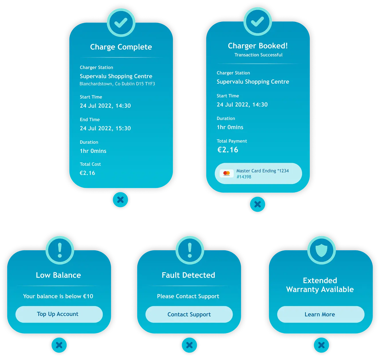 5 pop-up overlay designs for a mobile app